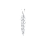 Shy Creation Diamond Feather Necklace 0.29 CT-Shy Creation Diamond Feather Necklace - SC55006044
