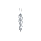 Shy Creation Diamond Feather Necklace 0.29 CT-Shy Creation Diamond Feather Necklace - SC55006044