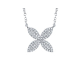 Shy Creation Diamond Flower Necklace 0.20 CT-Shy Creation Diamond Flower Necklace - SC55002921