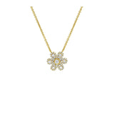 Shy Creation Diamond Flower Necklace 0.32 CT-Shy Creation Diamond Flower Necklace - SC55005678