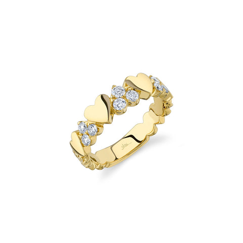 Shy Creation Diamond Heart Band 0.50 CT-Shy Creation Diamond Heart Band - SC55022923