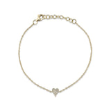 Shy Creation Diamond Pave Heart Bracelet 0.05 CT-Shy Creation Diamond Heart Bracelet - SC55007634