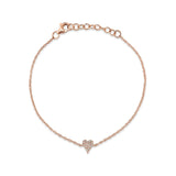 Shy Creation Diamond Pave Heart Bracelet 0.05 CT-Shy Creation Diamond Heart Bracelet - SC55007635