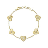 Shy Creation Diamond Heart Bracelet 0.10 CT-Shy Creation Diamond Heart Bracelet - SC55025484