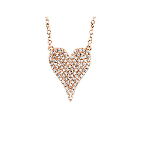Shy Creation Diamond Heart Necklace 0.21 CT-Shy Creation Diamond Heart Necklace - SC55002006