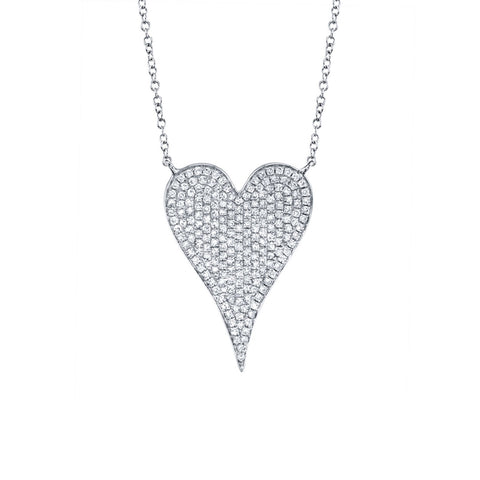 Shy Creation Diamond Heart Necklace 0.43 CT-Shy Creation Diamond Heart Necklace - SC55002481