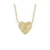 Shy Creation Diamond Heart Necklace 0.02 CT-Shy Creation Diamond Heart Necklace - SC55026096