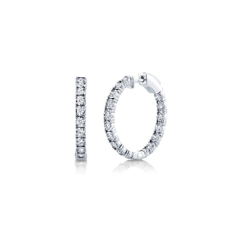 Shy Creation Diamond Hoop Earrings-Shy Creation Diamond Hoop Earrings - SC55006309