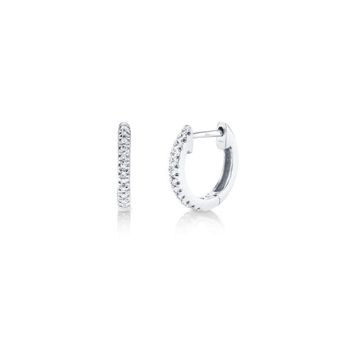 Shy Creation Diamond Huggie Earrings 0.07CT-Shy Creation Diamond Huggie Earrings 0.07CT SC22003982