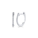 Shy Creation Diamond Huggie Earrings-Shy Creation Diamond Huggie Earrings - SC55001597 - Shy Creation Diamond Huggie Earrings in 14 karat white gold with diamonds totaling 0.08 carats.