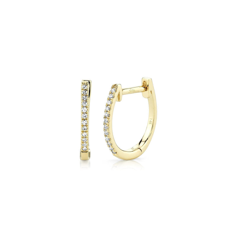 Shy Creation Diamond Huggie Earrings 0.08 CT-Shy Creation Diamond Huggie Earrings - SC55001598