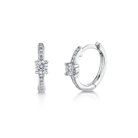 Shy Creation Diamond Huggie Earrings-Shy Creation Diamond Huggie Earrings - SC55020171