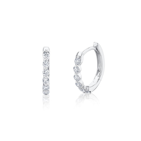 Shy Creation Diamond Huggie Earrings-Shy Creation Diamond Huggie Earrings - SC55021641