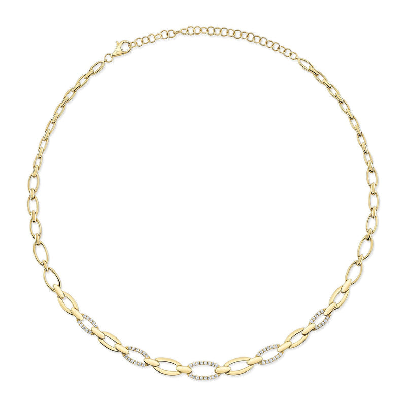 Shy Creation Diamond Link Necklace 0.74 CT-Shy Creation Diamond Link Necklace - SC55021038V2