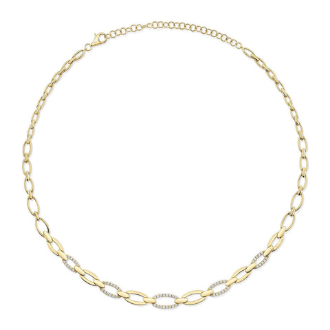 Shy Creation Diamond Link Necklace 0.74 CT-Shy Creation Diamond Link Necklace - SC55021038V2