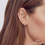 Shy Creation Diamond Marquise Huggie Earrings-Shy Creation Diamond Marquise Huggie Earrings - SC22005491