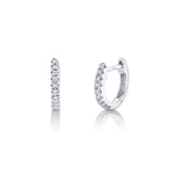 Shy Creation Diamond Mini Huggie Earrings-Shy Creation Diamond Mini Huggie Earrings - SC22003982V3