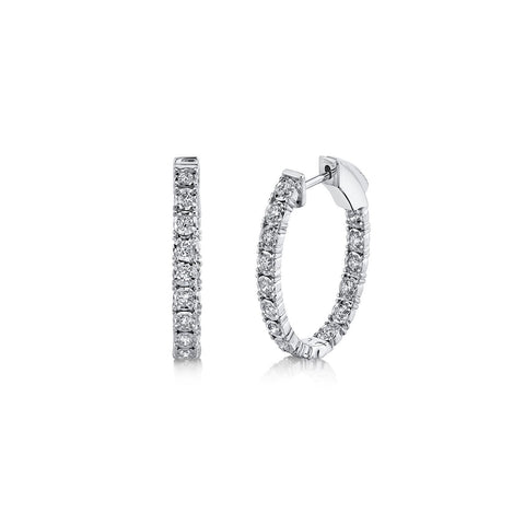 Shy Creation Diamond Oval Hoop Earrings-Shy Creation Diamond Oval Hoop Earrings - SC55009478