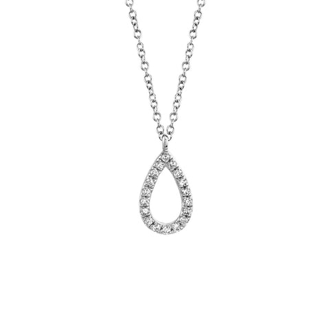Shy Creation Diamond Pear Necklace 0.06 CT-Shy Creation Diamond Pear Necklace - SC55010067