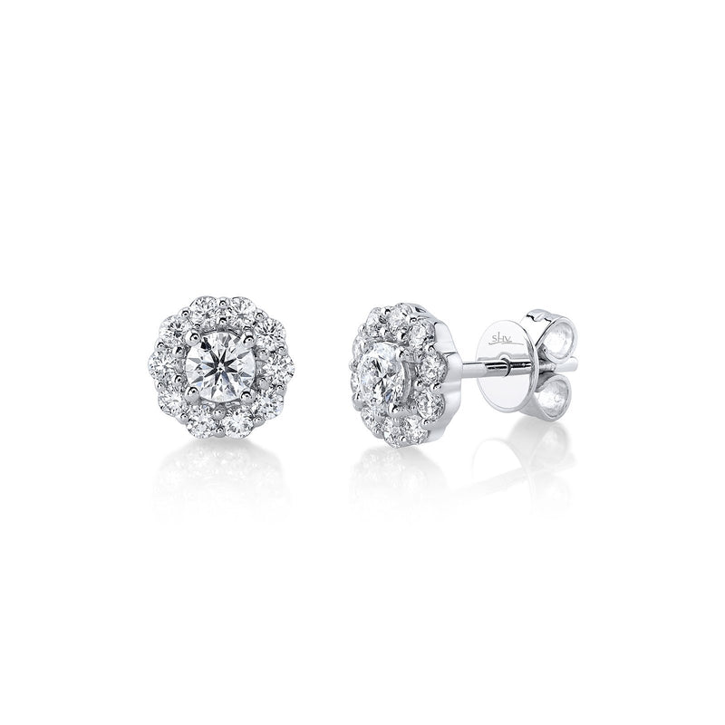 Shy Creation Diamond Stud Earrings 0.82 CT-Shy Creation Diamond Stud Earrings - SC55022480