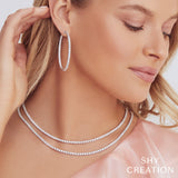 Shy Creation Diamond Tennis Necklace 8.70 CT-Shy Creation Diamond Tennis Necklace - SC55004850