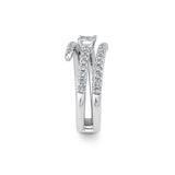 Shy Creation Diamond Emerald Ring 0.88 CT-Shy Creation Emerald Diamond Coil Ring - SC22007591