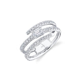 Shy Creation Diamond Emerald Ring 0.88 CT-Shy Creation Emerald Diamond Coil Ring - SC22007591