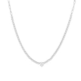 Shy Creation Heart Paper Clip Necklace 0.96 CT-Shy Creation Heart Paper Clip Necklace - SC55023444V2