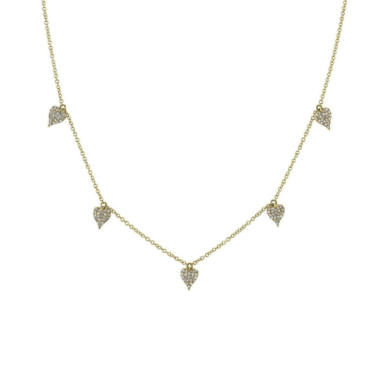 Shy Creation Diamond Pave Heart Necklace 0.25 CT-Shy Creation Kate Diamond Pavé Heart Necklace - SC55020086V2