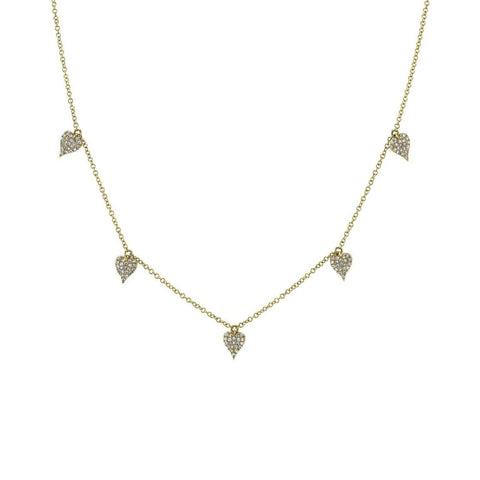 Shy Creation Diamond Pave Heart Necklace 0.25 CT-Shy Creation Kate Diamond Pavé Heart Necklace - SC55020086V2