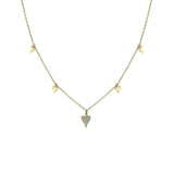 Shy Creation Diamond Pavé Heart Necklace 0.07 CT-Shy Creation Kate Diamond Pavé Heart Necklace - SC55021406