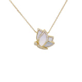 Shy Creation Mother-of-Pearl Butterfly Necklace 0.21 CT-Shy Creation Mother-of-Pearl Butterfly Necklace - SC55022878