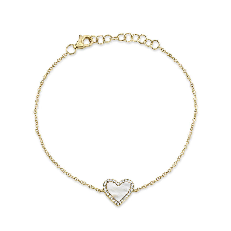 Shy Creation Mother-of-Pearl Heart Bracelet-Shy Creation Mother-of-Pearl Heart Bracelet - SC55019154