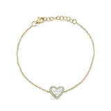 Shy Creation Mother-of-Pearl Heart Bracelet-Shy Creation Mother-of-Pearl Heart Bracelet - SC55019154