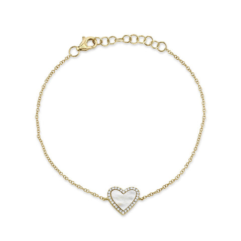 Shy Creation Mother-of-Pearl Heart Bracelet-Shy Creation Mother-of-Pearl Heart Bracelet - SC55019154