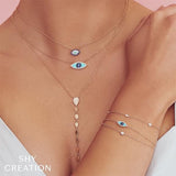 Shy Creation Turquoise Eye Necklace-Shy Creation Turquoise Eye Necklace - SC55003623