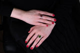 Spessartite Diamond Ring-Spessartite Diamond Ring -