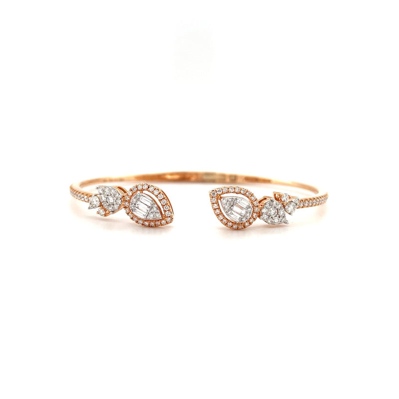 Diamond Open Bangle-Split Diamond Bangle - DBRDI00331