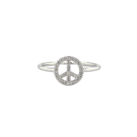 Sydney Evan Diamond Peace Ring-Sydney Evan Diamond Peace Ring in 14 karat white gold.