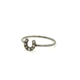 Sydney Evan 14K White Gold Midi Horse Shoe Ring-Sydney Evan 14K White Gold Midi Horse Shoe Ring -