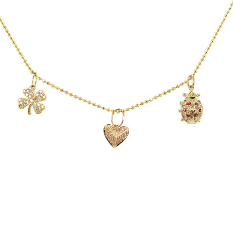Sydney Evan 14K Yellow Gold Diamond Pendants and Chain-Sydney Evan 14K Yellow Gold Diamond Pendants and Chain -
