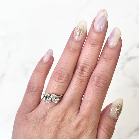 Two-stone Engagement Ring-Two-stone Engagement Ring - DRNKA04970