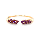 UGO Cala 18K Rose Gold Amethyst Diamond Bangle-UGO Cala 18K Rose Gold Amethyst Diamond Bangle -