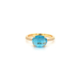UGO Cala 18K Rose Gold Diamond Topaz Ring-UGO Cala 18K Rose Gold Diamond Topaz Ring -