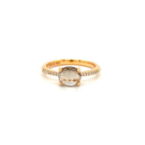 UGO Cala 18K Rose Gold Diamond Topaz Ring-UGO Cala 18K Rose Gold Diamond Topaz Ring -