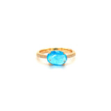 UGO Cala 18K Rose Gold Diamond Topaz Ring-UGO Cala 18K Rose Gold Diamond Topaz Ring - CA901STR