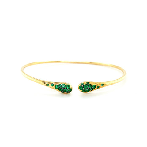 UGO Cala 18K Yellow Gold Emerald Bangle-UGO Cala 18K Yellow Gold Emerald Bangle -