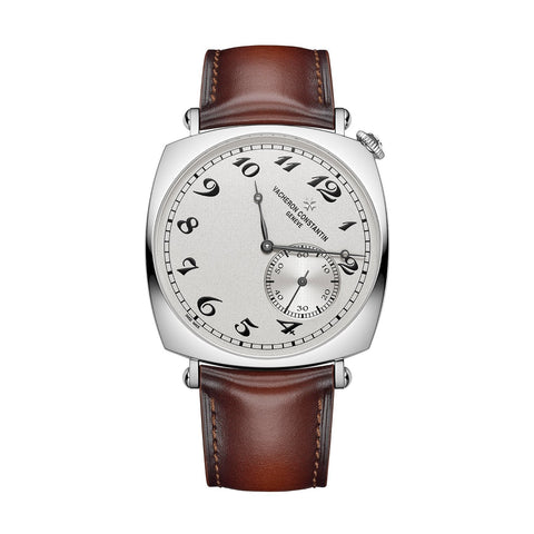 Vacheron Constantin Historiques American 1921-Vacheron Constantin Historiques American 1921 in a 41mm white gold cushion shaped case with silver dial on leather strap, featuring a small seconds sub-dial and mechanical hand wound movement.