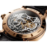 Vacheron Constantin Traditionnelle Tourbillon Chronograph-Vacheron Constantin Traditionnelle Tourbillon Chronograph in a 42.5mm rose gold case with silver dial on leather strap, featuring a tourbillon display, chronograph function and hand-wound mechanical movement.