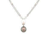White and Black South Sea Pearl Necklace-White and Black South Sea Pearl Necklace -